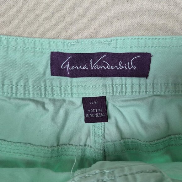 Gloria Vanderbilt Women's Mint Green Pull-On Capri Pants Plus Sz 18W 40/18.5 - Picture 6 of 6